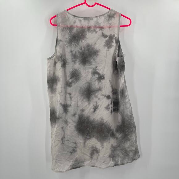 EILEEN FISHER Tank Top Size Medium Cotton Silk Blend Lagenlook Watercolor NWOT - Picture 3 of 11